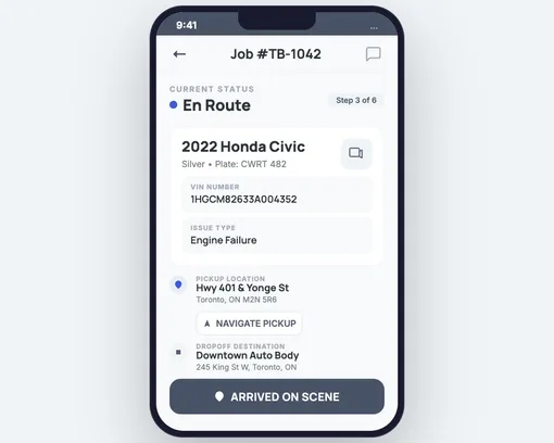 TowBridge mobile app