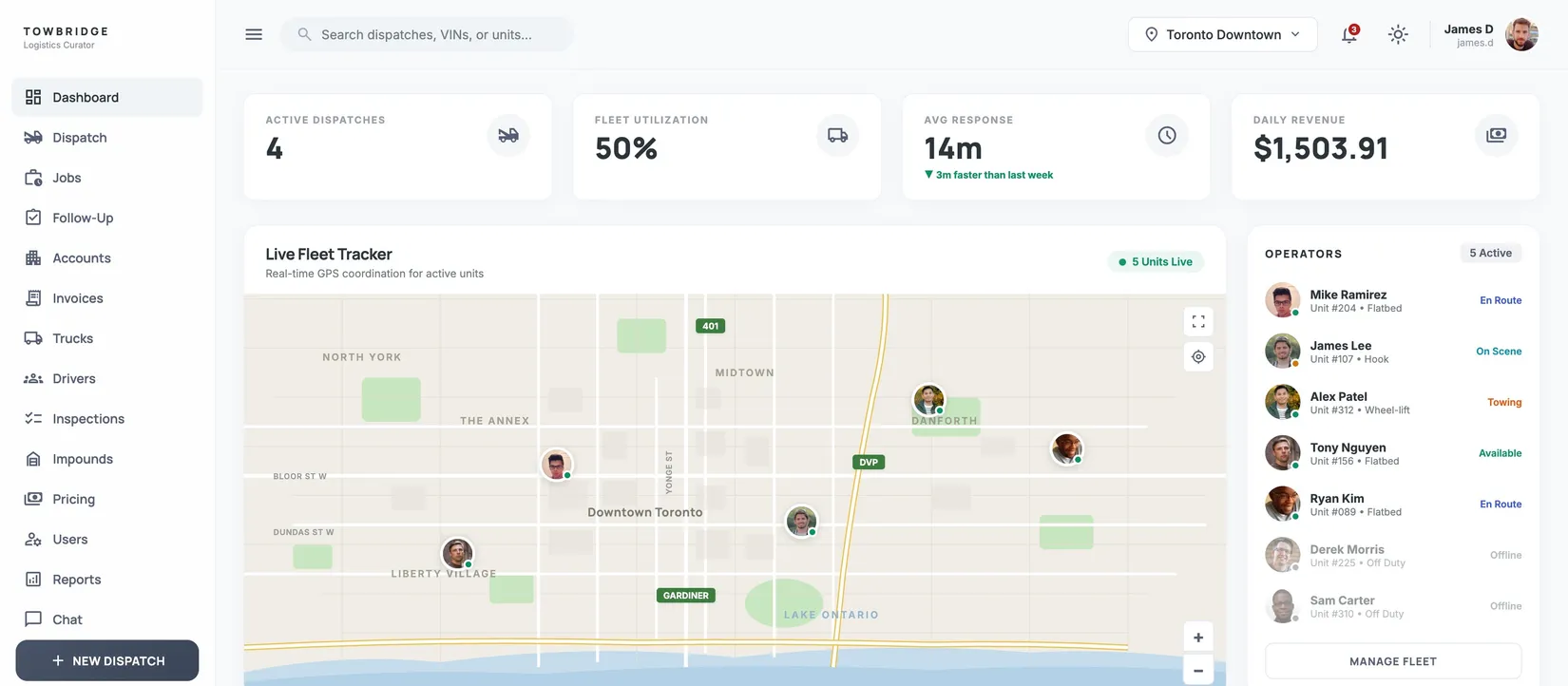 TowBridge Dashboard